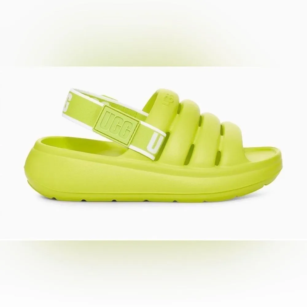 UGG Kids Sport Yeah Slide Sz 1 Neon Lime